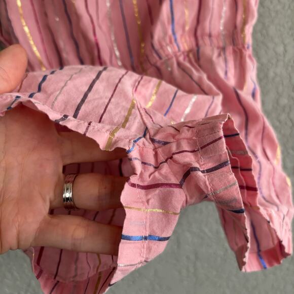 Oshkosh 3t Girls Summer Romper Outfit Pink Striped - Picture 4 of 8